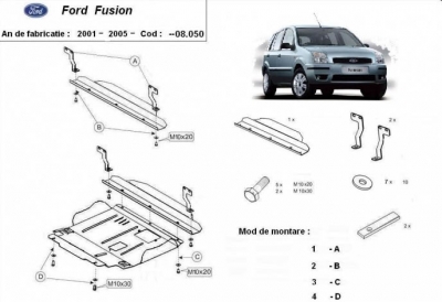 Scut motor metalic Ford Fusion dupa 2003